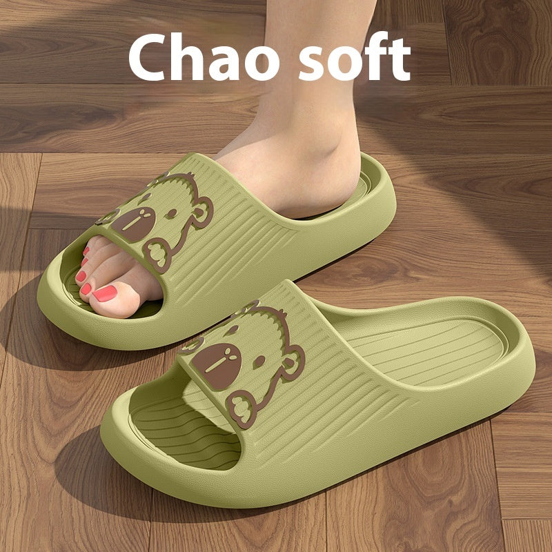 Cute Cartoon Dog Slippers, Non-slip Bathroom & Floor Summer House Shoes