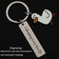 Punny Love: "Ducking Love You" Cute Duck Keychain Couples Gift (Stainless Steel).