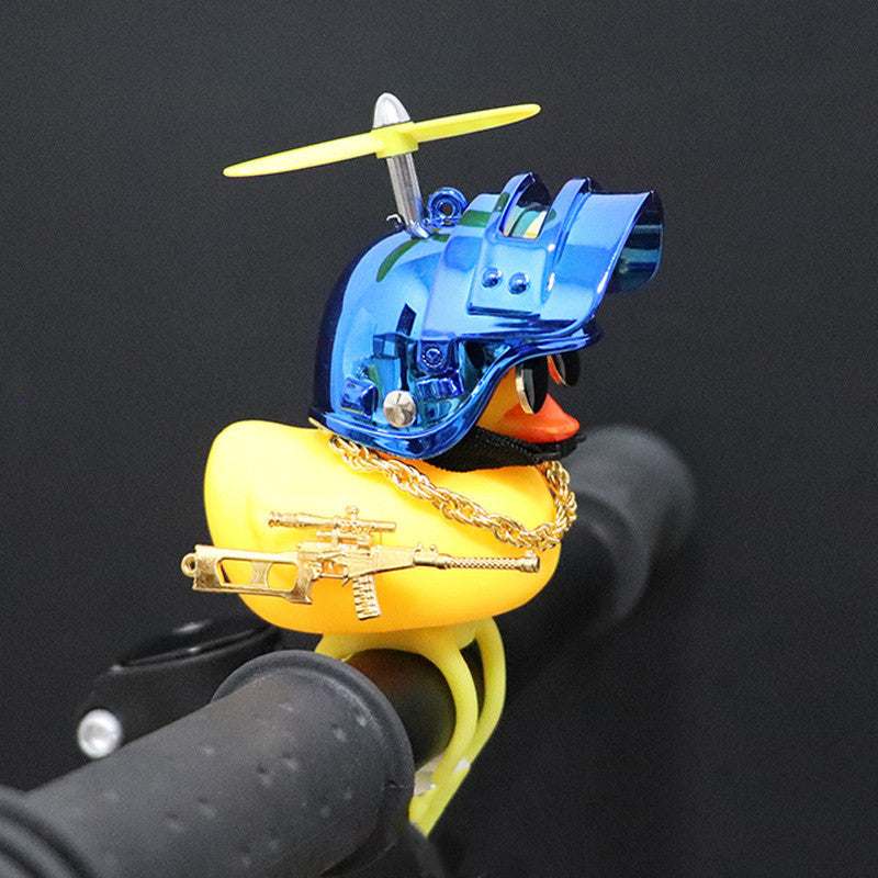 Wind-Breaking Fun: Luminous Duck Bicycle & Car Ornament (Press or Vibration Activated Light).