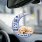 Sleeping Angel Dog Car Pendant, Cute Acrylic Hanging Ornament for Cars, Doors & Home Decor