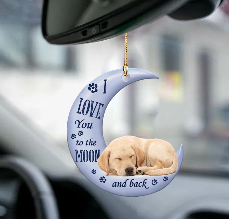 Sleeping Angel Dog Car Pendant, Cute Acrylic Hanging Ornament for Cars, Doors & Home Decor