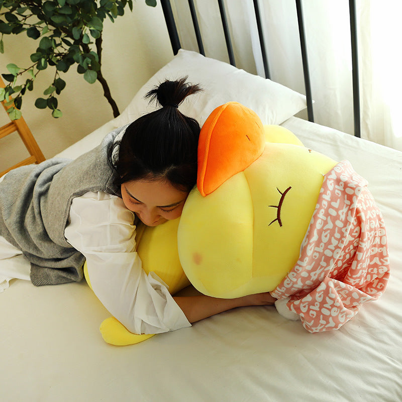 Fashion Personality Rhubarb Duck Doll Pillow – Soft Plush Duck Cushion Toy