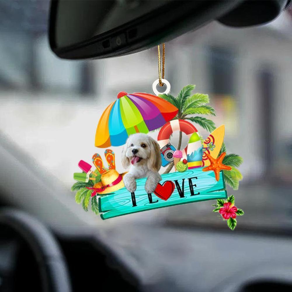 Sleeping Angel Dog Car Pendant, Acrylic Hanging Ornament for Cars, Doors & Home Decoration