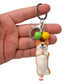 Yoga Dog Independent Corgi Bell Keychain, PVC Resin Climbing Dog Pendant