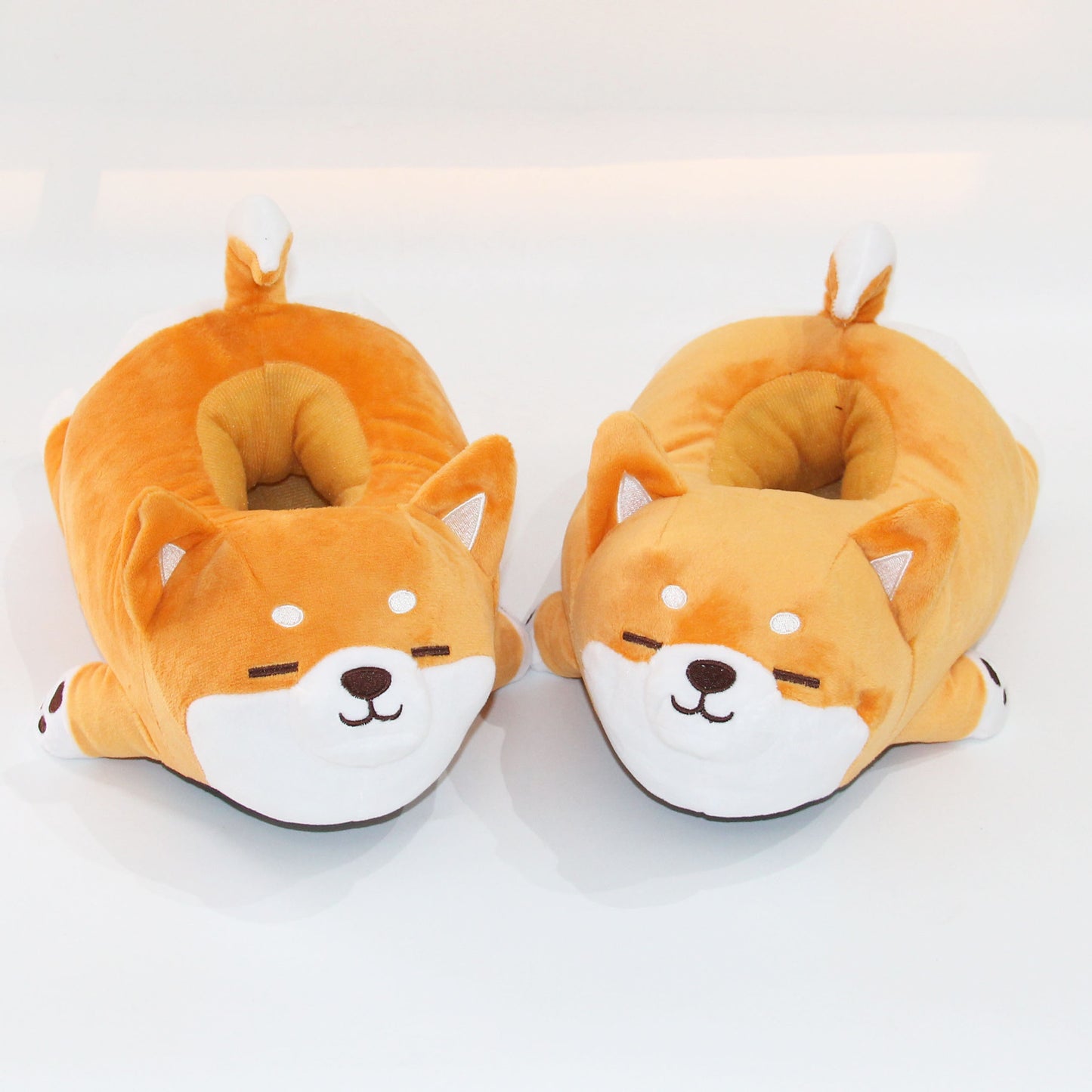 Cute Soft Adorable Corgi Shiba Inu Dog Slippers, Animal Plush Indoor Footwear