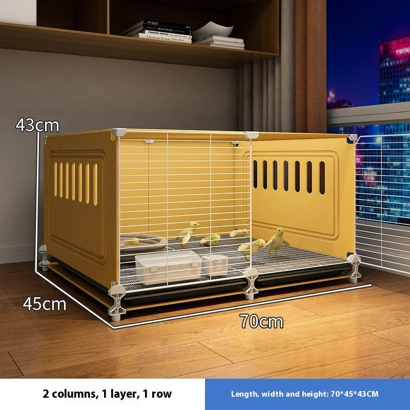 Chicken Cage Splash-Proof Indoor Feeding Set – Household Chick Rearing Kit with Trough, Bowls & Nest Options