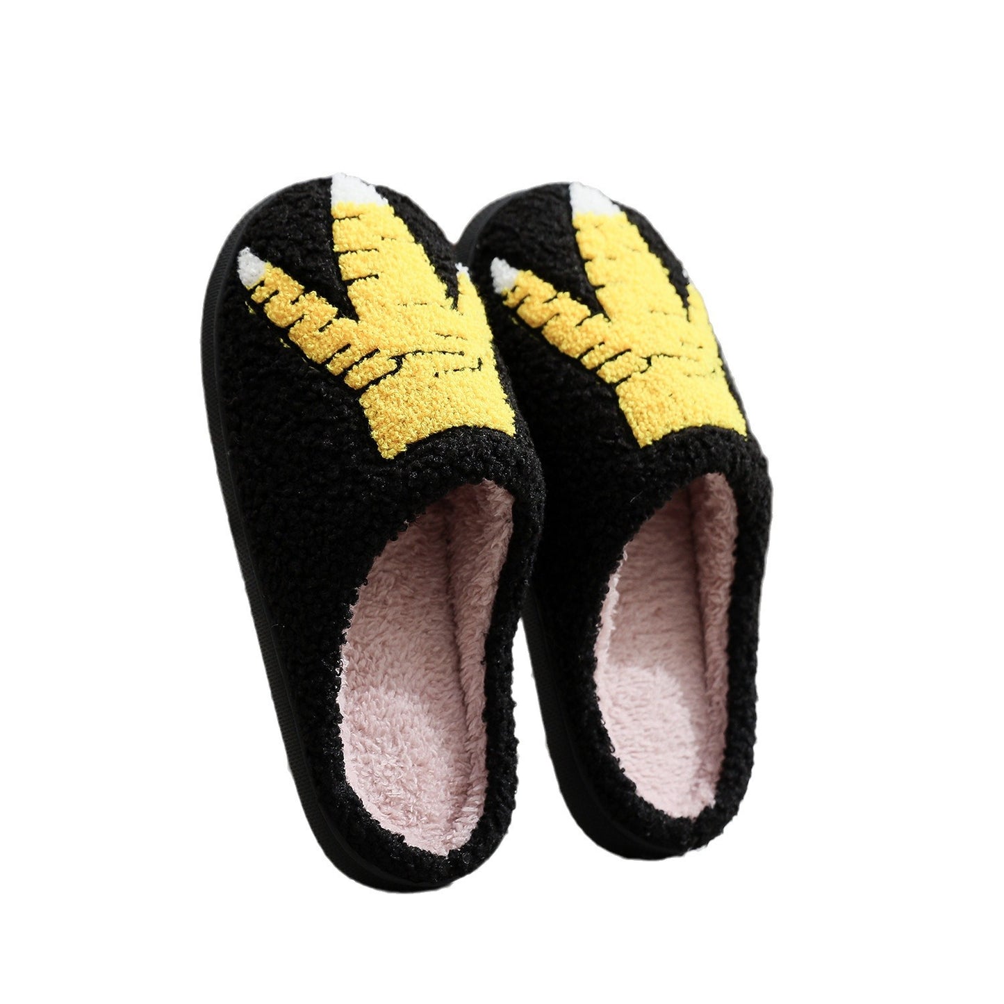 Creative Ostrich & Chicken Feet Slippers, Winter Plush Indoor Cotton Slippers for Couples