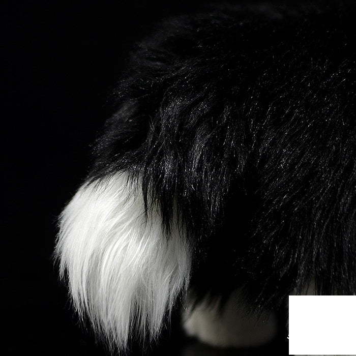 Fashion Simulation Plush Cute Border Collie Doll, 28cm Realistic Puppy Plush Toy