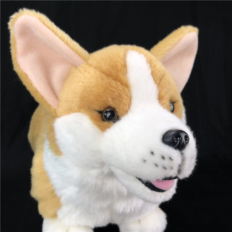 Lifelike Low Rider: Simulation Corgi Dog Plush Doll ($\mathbf{36\text{cm}}$ Length).