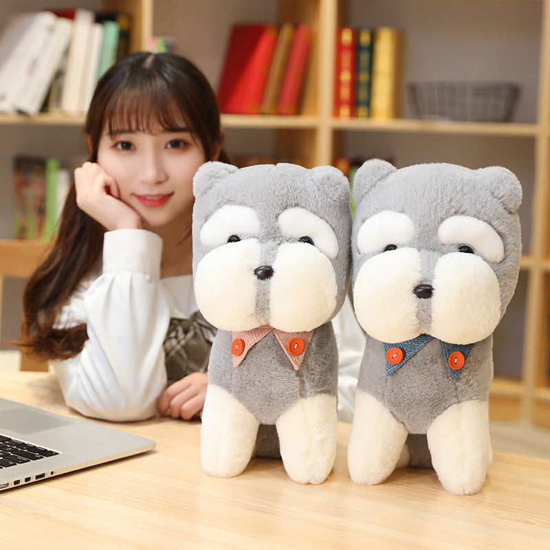 Cloud-Soft Schnauzer: Adorable Plush Dog Doll (Super Soft Short Plush).