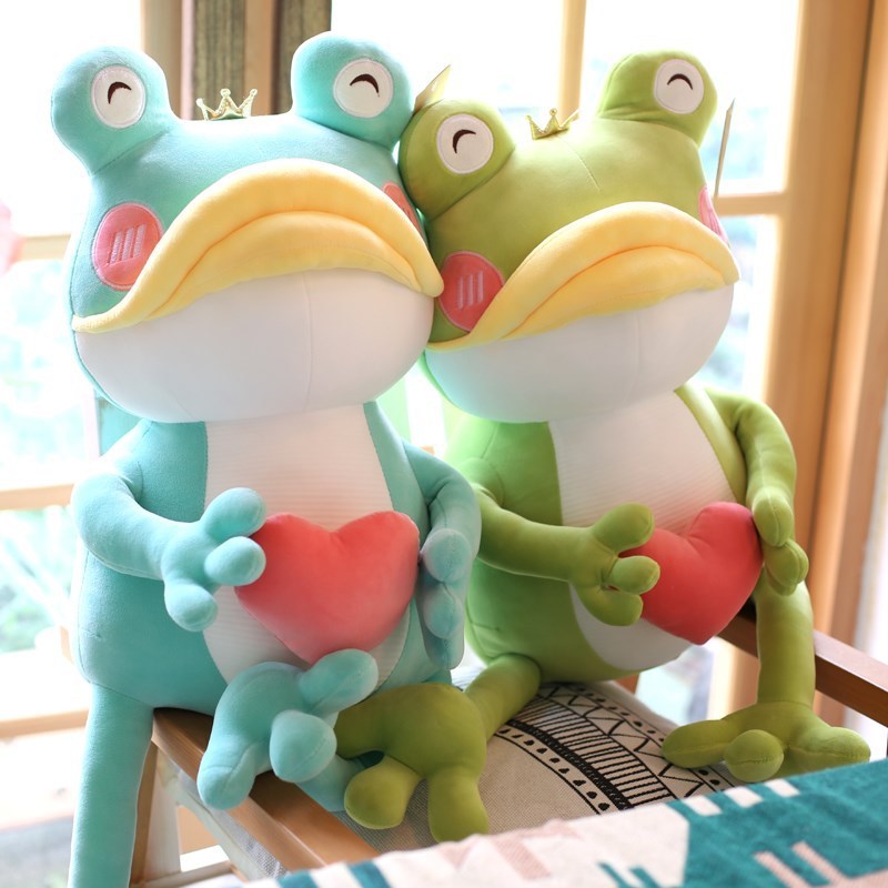 All Smiles: Cute Big Mouth Love Frog Plush Toy (Simple & Soft).
