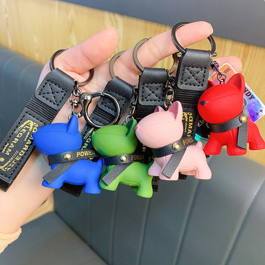 Creative Fashion Cartoon Dog-Shaped Keychain, Resin Leather Bag Charm