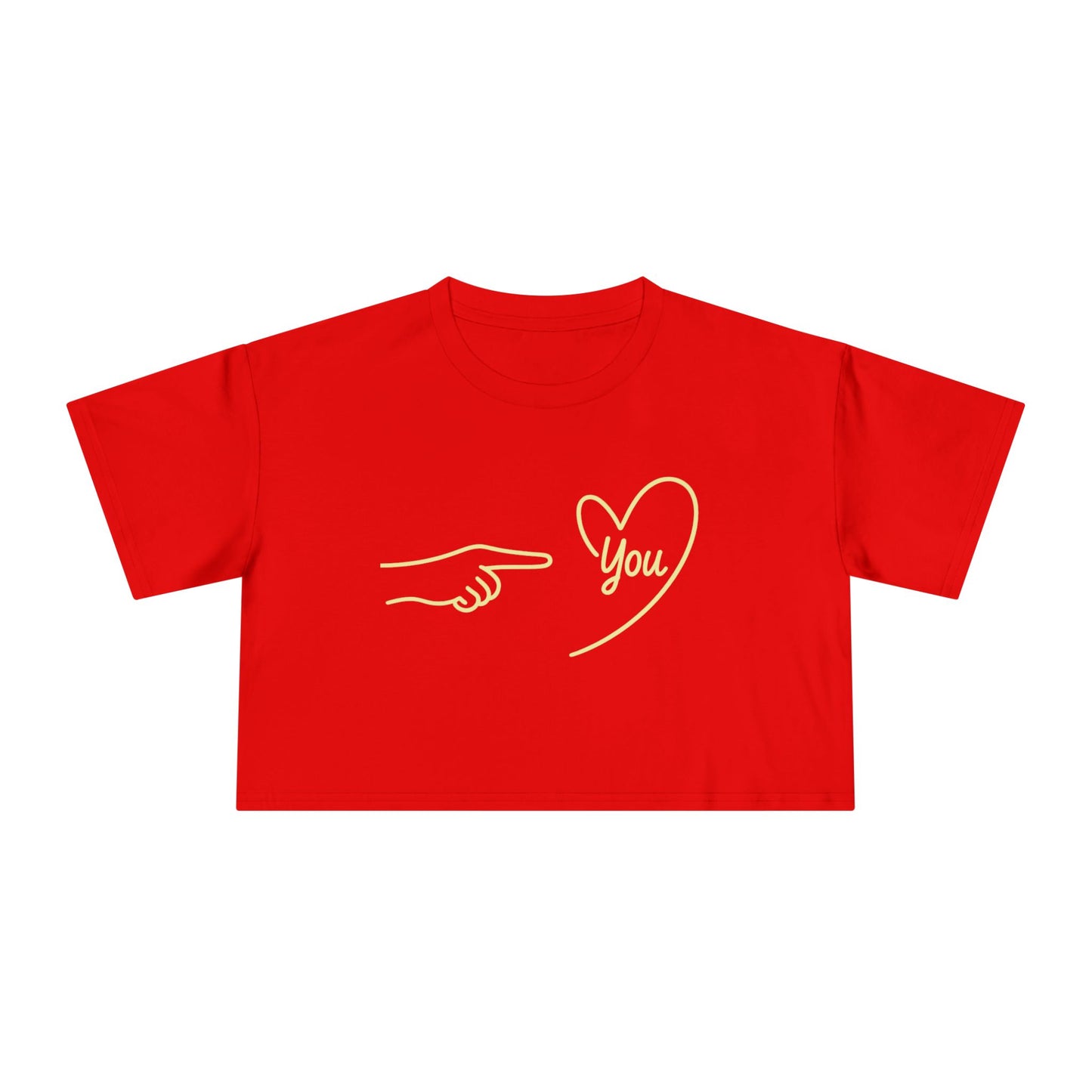 Minimal Line Art "You" Heart Pointing Design - Cute Valentine's Casual Top