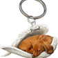 Acrylic Creative Cute Dog Keychain, Double-Sided Printed Animal Pendant