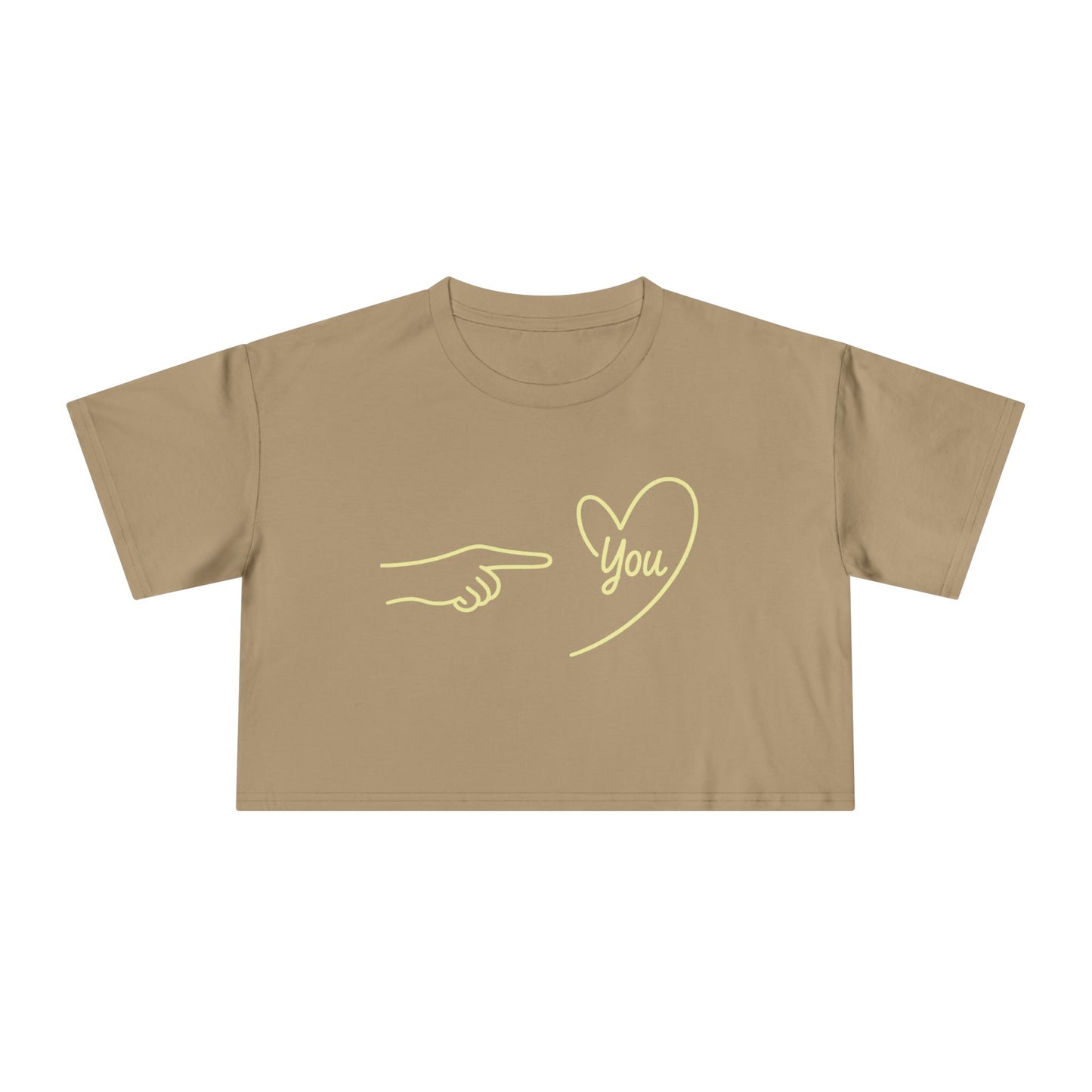 Minimal Line Art "You" Heart Pointing Design - Cute Valentine's Casual Top