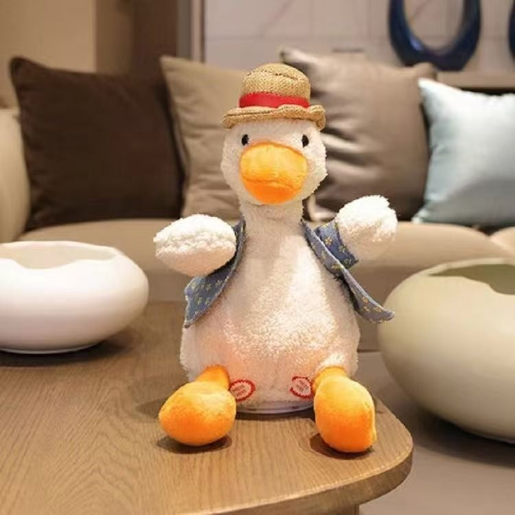 Talking Duck Plush Toy – Repeat Reading Smart Duck Doll (Rechargeable)
