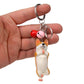 Yoga Dog Independent Corgi Bell Keychain, PVC Resin Climbing Dog Pendant