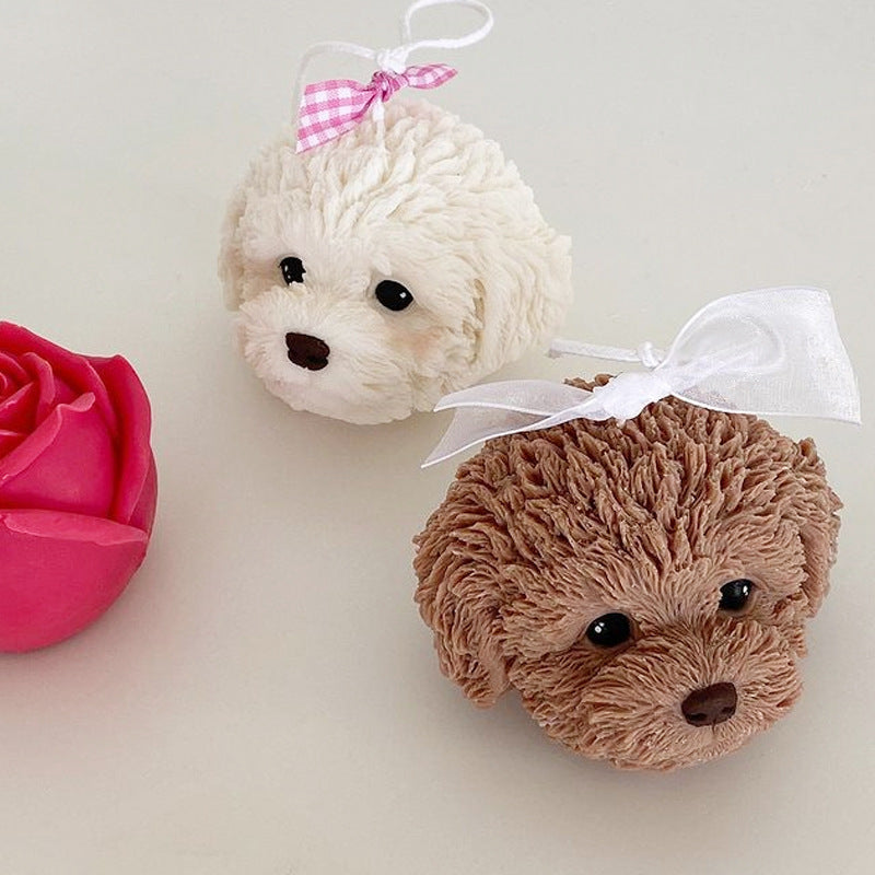 3D Cute Teddy Dog Head Silicone Mold, Baking & Craft Ornament Mold