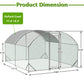 10×13 ft Dome Metal Chicken Coop – Heavy-Duty Outdoor Enclosure with Waterproof Tarp