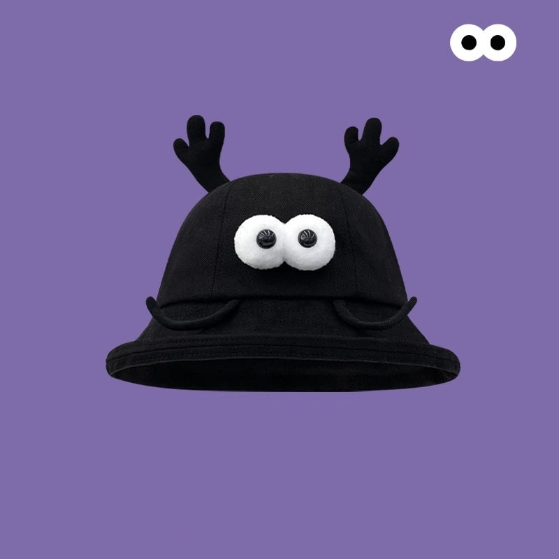 Seasonal Style: Cute Cartoon Fisherman Hat with Frog and Monster Designs (Tie-Dyed).