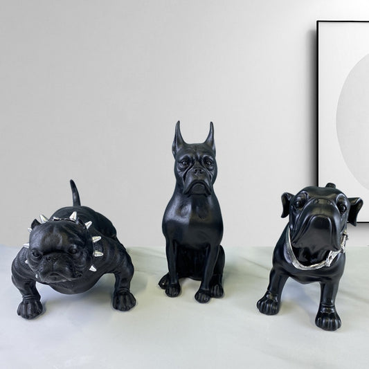 Dog Ornaments for Home Decoration, Modern Simple Resin Figurines for Living Room & Study