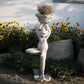 Outdoor Zen: Sitting Yoga Frog Animal Flowerpot / Floor Ornament (Magnesium Oxide).