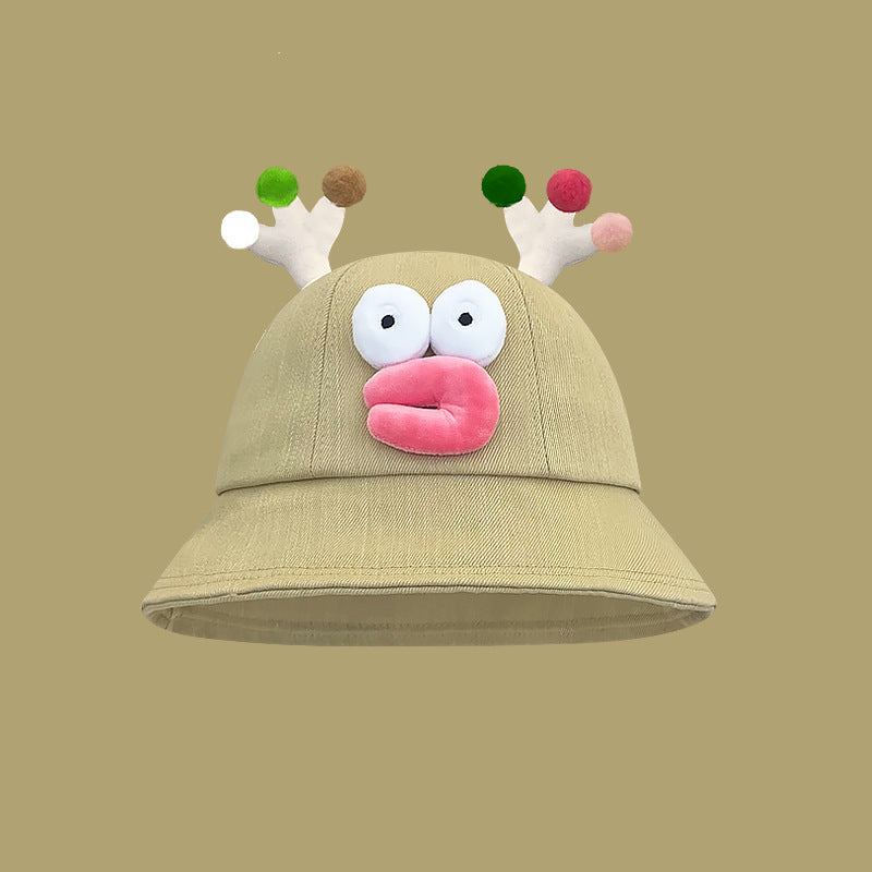 Seasonal Style: Cute Cartoon Fisherman Hat with Frog and Monster Designs (Tie-Dyed).