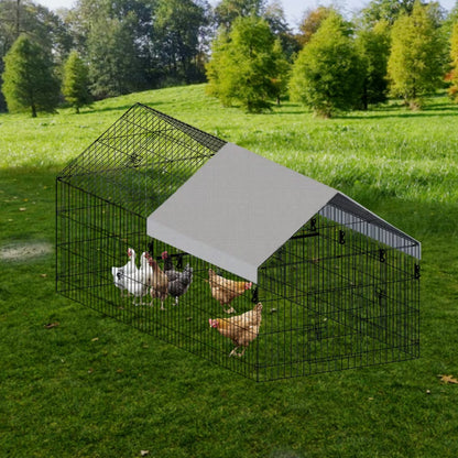 Pointed Wire Chicken Coop – Outdoor Poultry Breeding Enclosure (Black Gray)