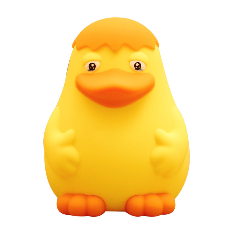Silicone Cute Duck Induction Night Lamp – USB Rechargeable Warm Light (3-Level Dimming)