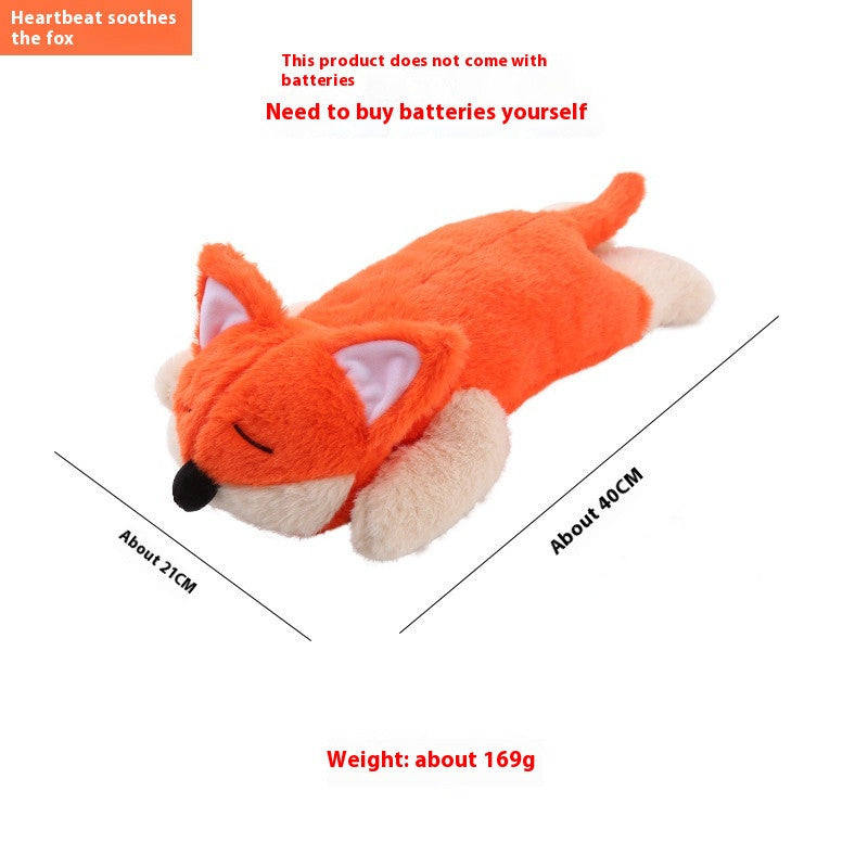 Heart Simulator Plush Dog Toy, Comfort & Companion Plush (Dog, Fox, Raccoon – No Heartbeat Device Included)