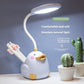 Cute Duck Pen Holder Storage LED Desk Lamp – USB Rechargeable Warm Light Study Lamp
