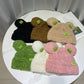 Cozy Fun: Japanese Cartoon Cute Frog Lambswool Bun Head Hat (Warm & Age-Defying).