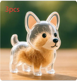 Dog Fur Storage Keychain, Cute Silicone Pet Pendant Accessory