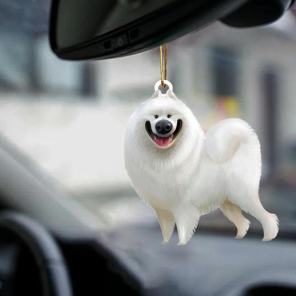 Sleeping Angel Dog Car Pendant, Cute Acrylic Hanging Ornament for Cars, Doors & Home Decoration