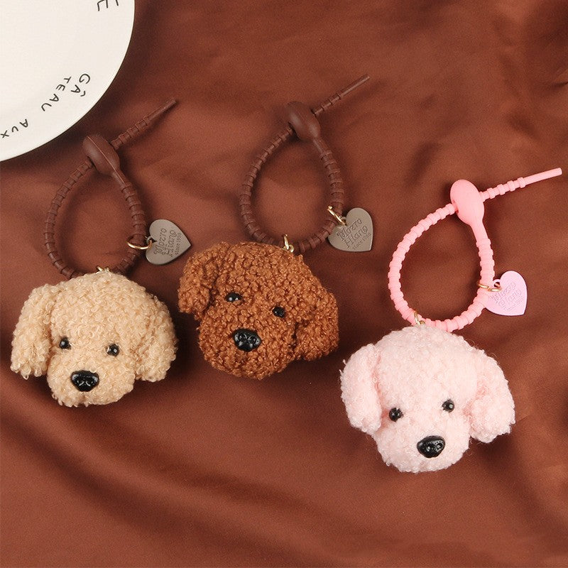 CharmCute Teddy Dog Soft Rubber Keychain Pendant, Creative Cartoon Style
