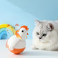All-in-One Fun: Electric Chicken Glass Cat Toy (Laser, Sound, Self-Balancing Motion).