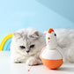 All-in-One Fun: Electric Chicken Glass Cat Toy (Laser, Sound, Self-Balancing Motion).