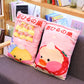 Kawaii LaLafanfan Café Duck Plush Pillow – 8pcs Ducklings Snack Bag Cushion Set