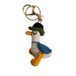 Cozy Companion: Hand-Woven Forward Duck Little Doll Keychain (Wool, Cartoon Style).