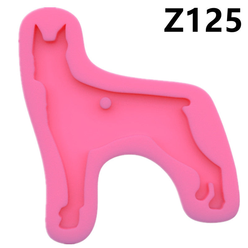Dog Mirror Silicone Keychain Mold, Irregular Resin Mold for DIY Keychains