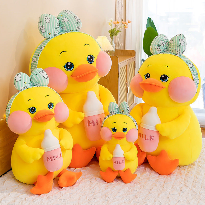 Creative Duck Plush Doll – Large Cute Cosmetic Bottle-Style Plush Toy