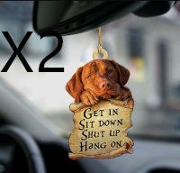 Sleeping Dog Angel Car Pendant, Cute Acrylic Hanging Ornament for Cars, Doors & Home Decor