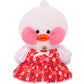 30cm Small Yellow Duck Plush Clothes – Cute Jumpsuit Doll Outfit (Clothes Only)