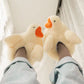 Duck Fluffy Women’s Slippers – Thick Bottom Outdoor Thermal Cotton Plush Slippers