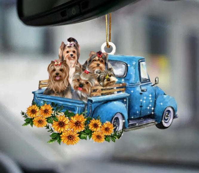 Sleeping Angel Dog Car Pendant, Cute Acrylic Hanging Ornament for Cars, Doors & Home Decoration