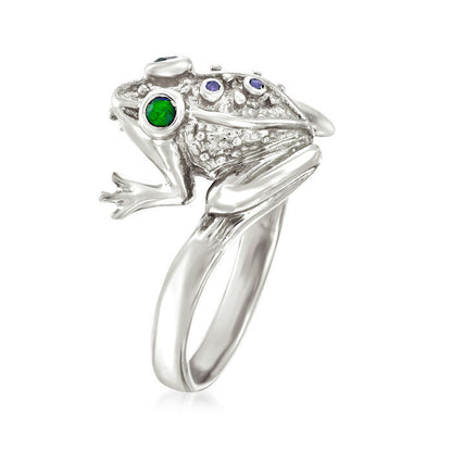 European Style: Women's Frog Animal Bracelet Ring with Alloy and Semi-Precious Stone Inlay.