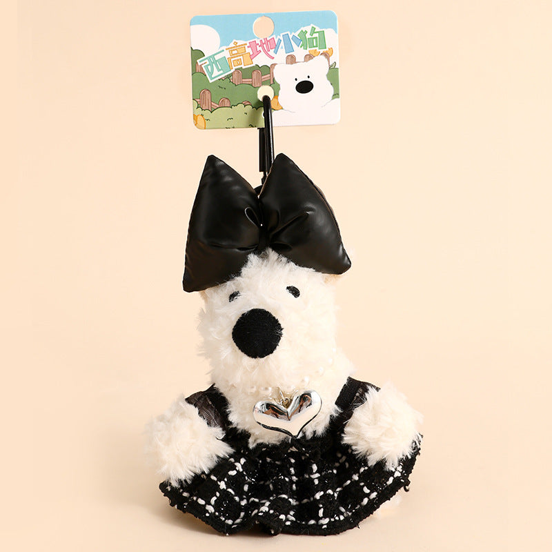Creative Cartoon Plush West Highland Puppy Dog Keychain