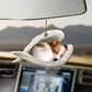 Sleeping Dog Angel Car Pendant, Acrylic Hanging Ornament for Cars, Doors & Home Decor