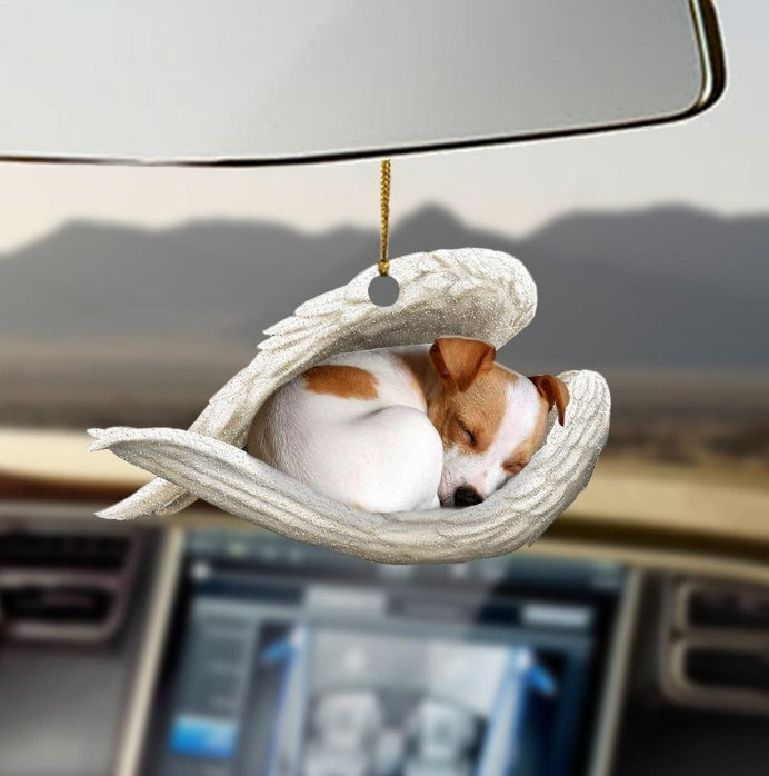 Sleeping Dog Angel Car Pendant, Acrylic Hanging Ornament for Cars, Doors & Home Decor