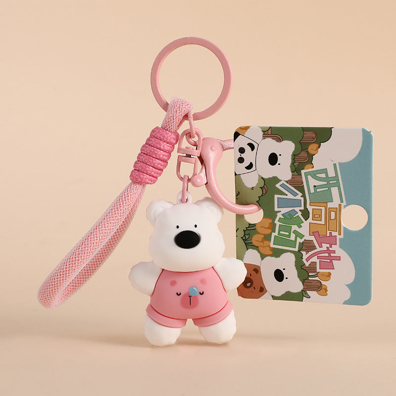 Creative Cartoon Plush West Highland Puppy Dog Keychain